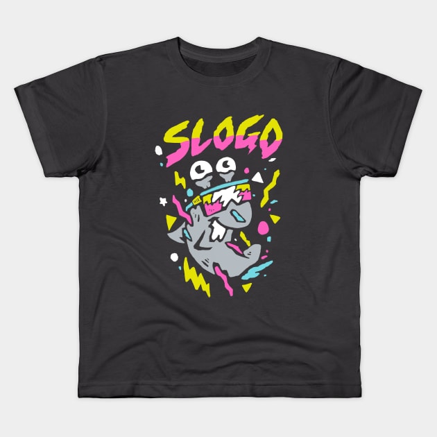 Retro Slogo Cartoon Kids T-Shirt by Sketchy